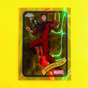 2025 Topps Chrome Marvel Shang-Chi #159 Yellow Lava Refractor